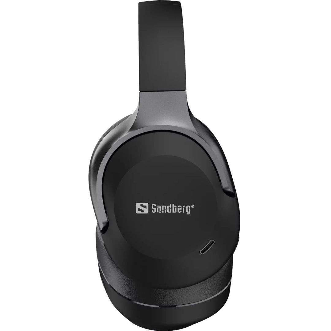 Casti Bluetooth Sandberg Travel ANC+ENC, microfon, 10m, negru
