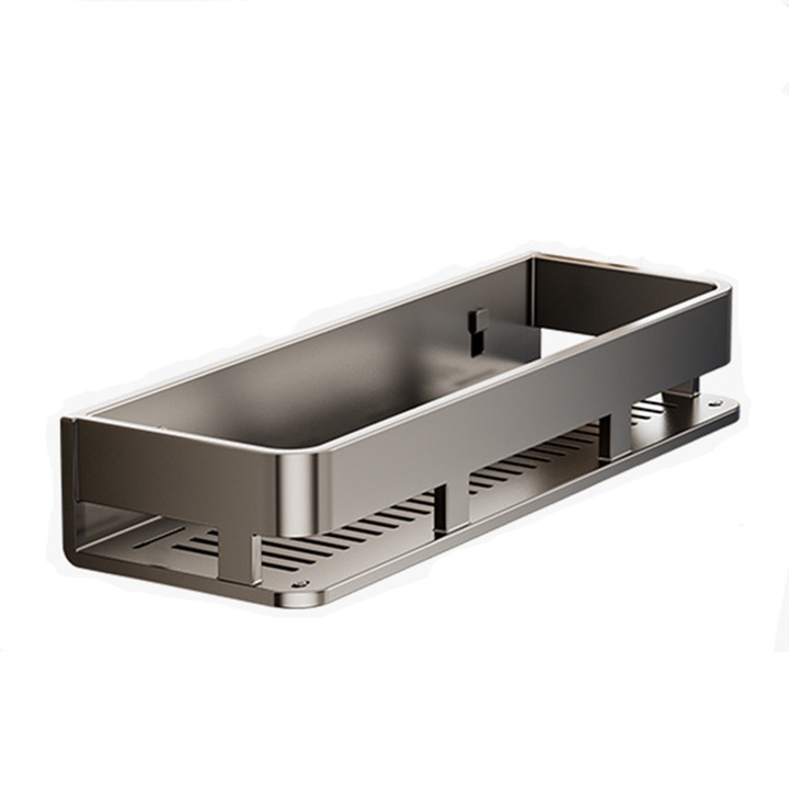 Рафт за душ без пробиване 40 см против ръжда, органайзер за баня, рафт за шампоан и душ гел