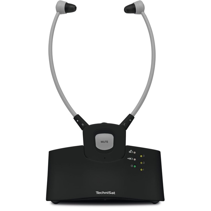 TechniSat In-ear fülhallgató, Stereoman ISI 3, mikrofon, vezeték nélküli, fekete/szürke