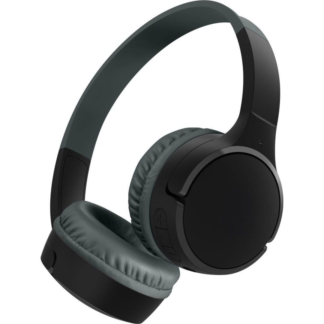 Căști Bluetooth Belkin pentru copii, negre, cablu de 1,2 m, on-ear