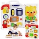 Panou cu Activitati Montessori BusyBoard, MOSMAOO®, Jucarie Educativa Senzoriala, Tabla cu 20+ Activitati, Jucarie Muzicala, Lampa LED, 1-3 Ani