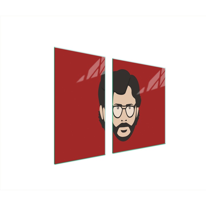 Placa de protectie din sticla pentru aragaz TMK ArtDeko, 30x60x52 cm, design modern, usor de curatat, transparent
