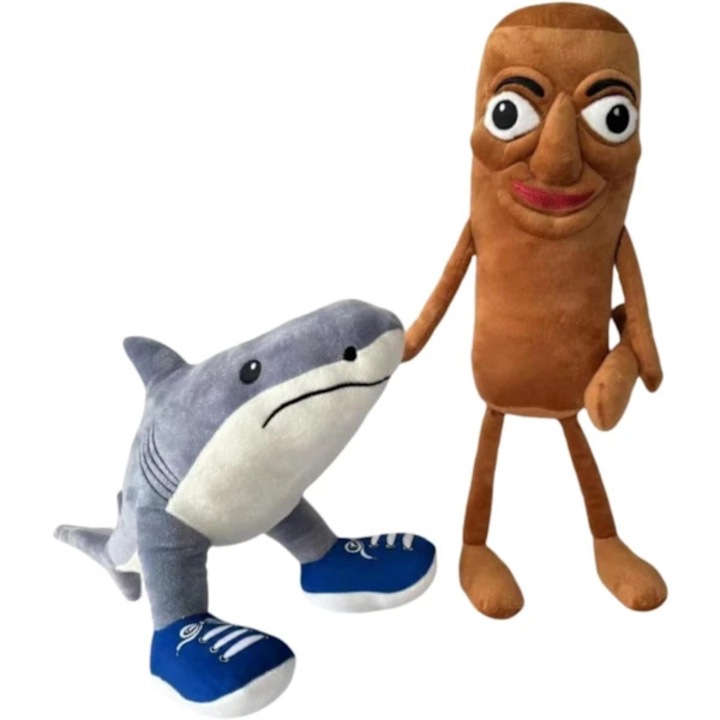 Jucarii de plus, rechin cu doua picioare si bat din lemn