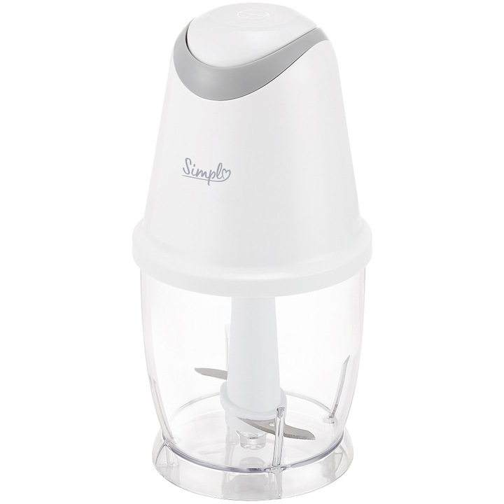 Minitocator SIMPL SMC200-24, Putere 200 W, Capacitate 0.36 l, Cutit din inox, Alb