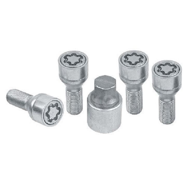 Set suruburi antifurt roti Sicustar, M14 x 1.50 x 33, hexagon, cheie 17, otel zincat