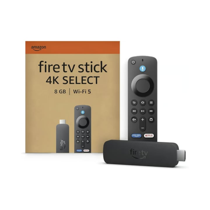 Media player Amazon Fire TV Stick 4K, rezoluție 4K, 8GB, culoare
