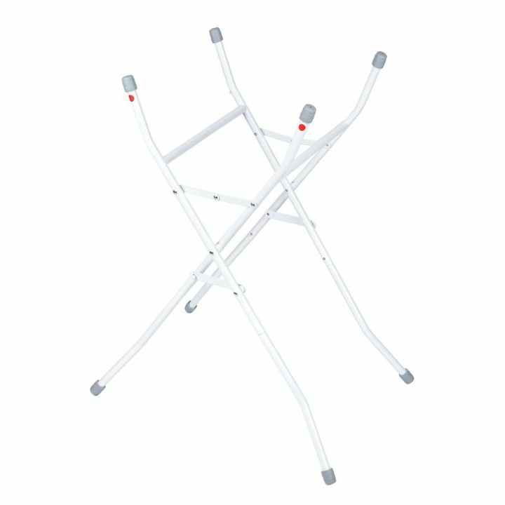 Suport pliabil, Primabobo, Pentru cadita Milo, Inaltime 86 cm, Pana la 30 kg, Alb