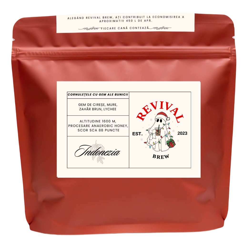 Cornuletele cu Gem Indonesia Revival Brew, 250g