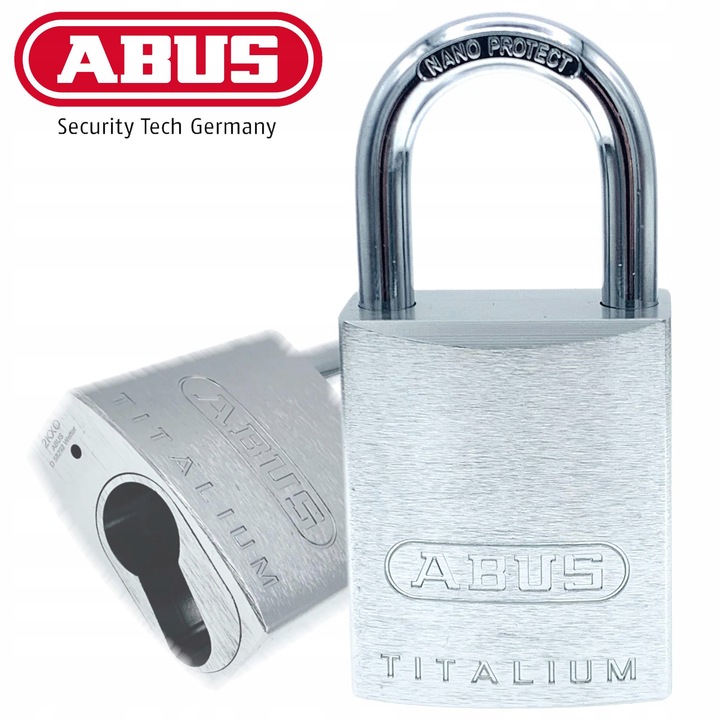 Lacat ABUS TITALIUM 86TI/55, aluminiu, 55mm, sistem Master Key, rezistent la intemperii