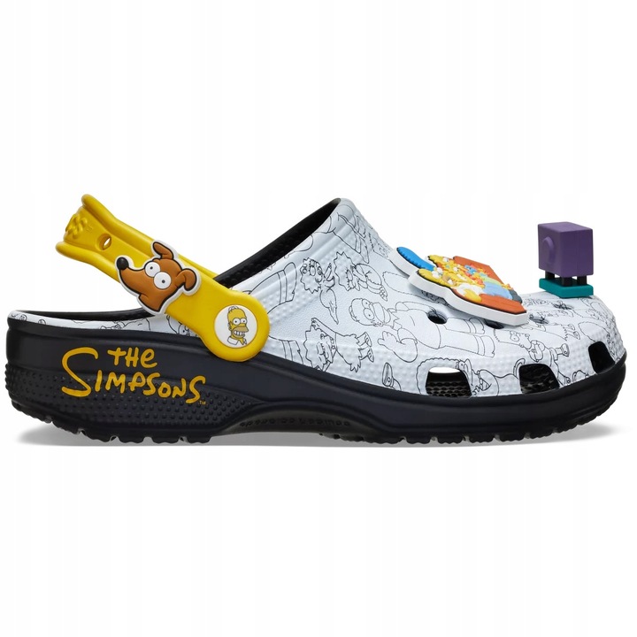 Slapi barbati Crocs The Simpsons Classic Clog editie limitata, multicolor, material sintetic