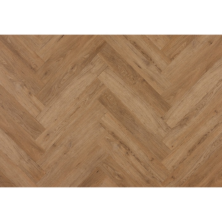 Pardoseala SPC, BerryAlloc, Zenn 55 Herringbone, Porto, 5+1 mm, clasa 33, 609.6 x 107.95 mm, 1.97 mp/cutie, Maro