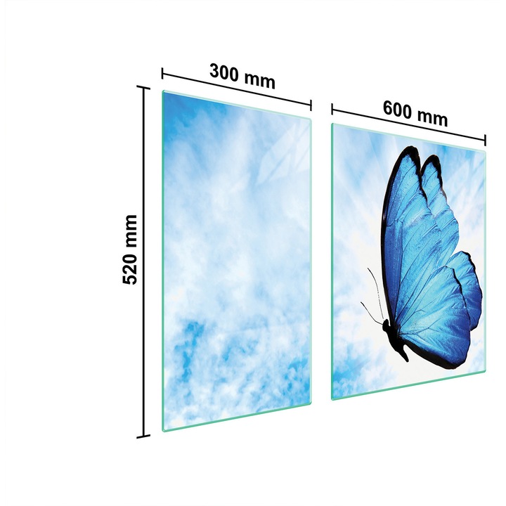 Placa de protectie din sticla pentru aragaz TMK ArtDeko, 30x60x52 cm, design modern, usor de curatat