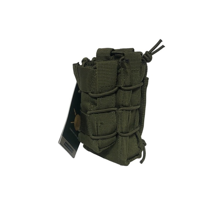 Husa arme All About Army, dubla, 5.56mm si 7.62mm, verde, dimensiuni 39x20cm
