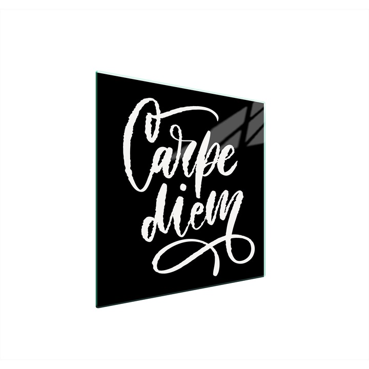 Placa de protectie din sticla pentru aragaz TMK ArtDeko, 50x52 cm, neagra, multifunctionala