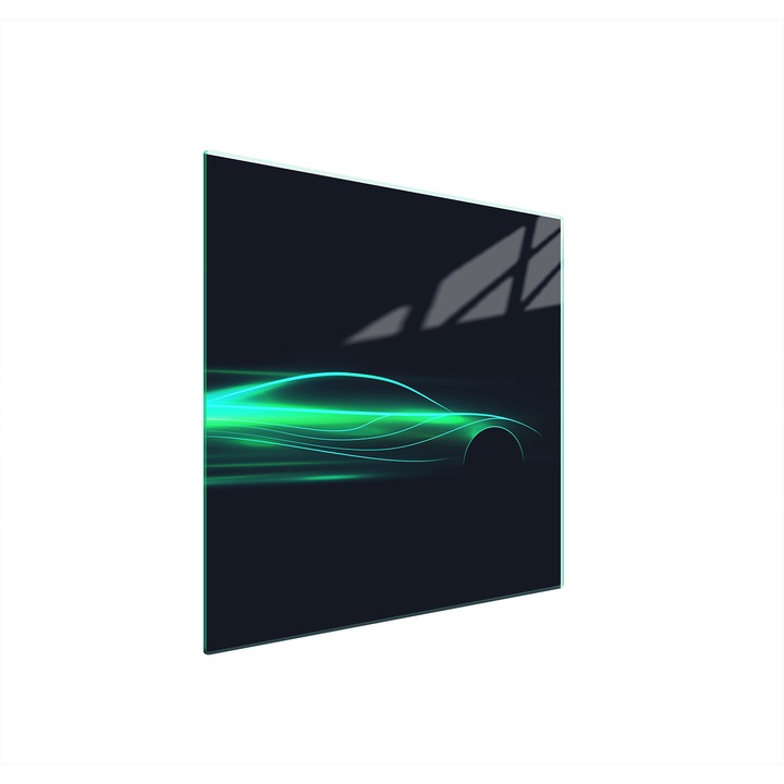 Placa de protectie din sticla pentru aragaz TMK ArtDeko, 50x52 cm, design modern, usor de curatat