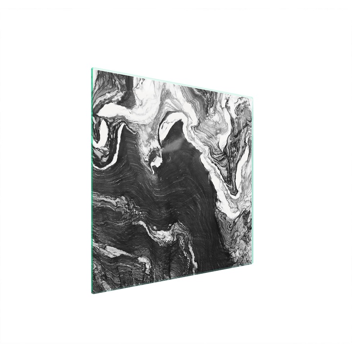Placa de protectie din sticla pentru aragaz 50x52 cm, TMK ArtDeko, marmura, multifunctionala