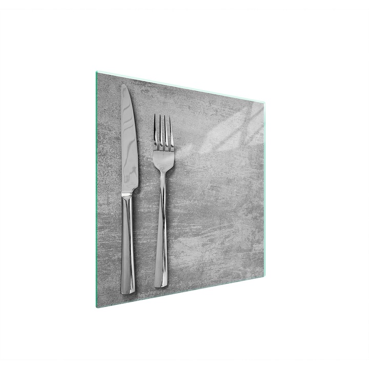 Placa de protectie din sticla pentru aragaz 50x52 cm, TMK ArtDeko, rezistenta la temperaturi, usor de curatat