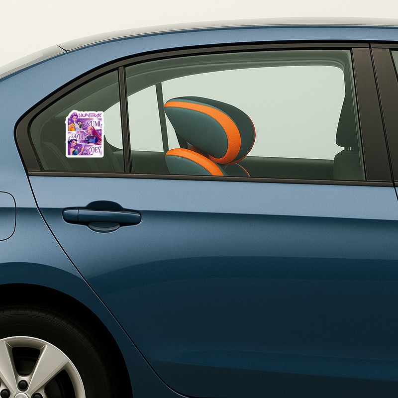 Sticker K-Pop Hunters Demon Huntrix Poster Cu Nume Rumi Mira Zoey