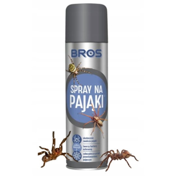 Spray insecticid BROS 250ml, eliminare paianjeni, protectie 4 saptamani, aerosol