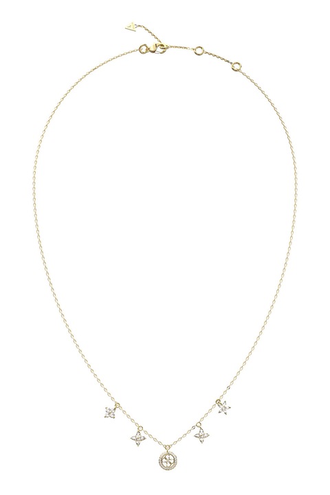 GUESS, Colier cu pandantive cu zirconia, Auriu