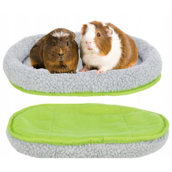 Culcus pentru hamster si porcusor de Guineea Trixie, 30x22cm, multicolor, material nylon si blana artificiala
