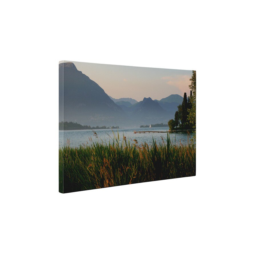 Lacul dintre munti - Tablou Canvas - 95x125 cm