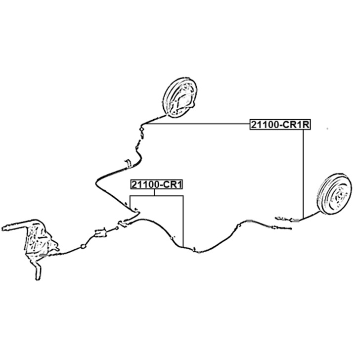 Febest kézifék kábel 21100-CR1R FORD ECOSPORT
