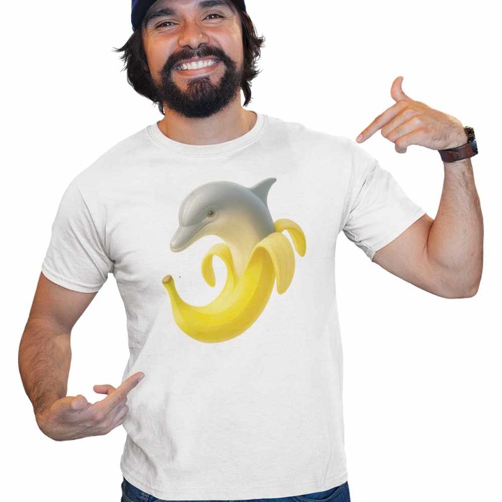 Tricou Barbati Funny Italian Meme Brainrot Italian CoolTrend, alb, marime 2XL