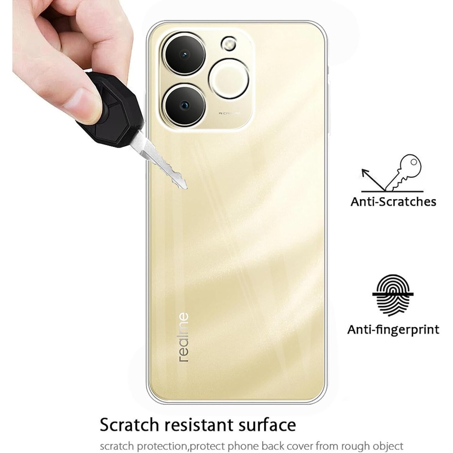 Husa pentru Realme Note 70T, Anti-Shock 1.5mm, cu protectie lentile, transparenta