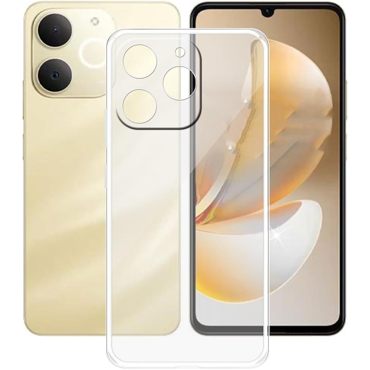 Husa pentru Realme Note 70T, Anti-Shock 1.5mm, cu protectie lentile, transparenta