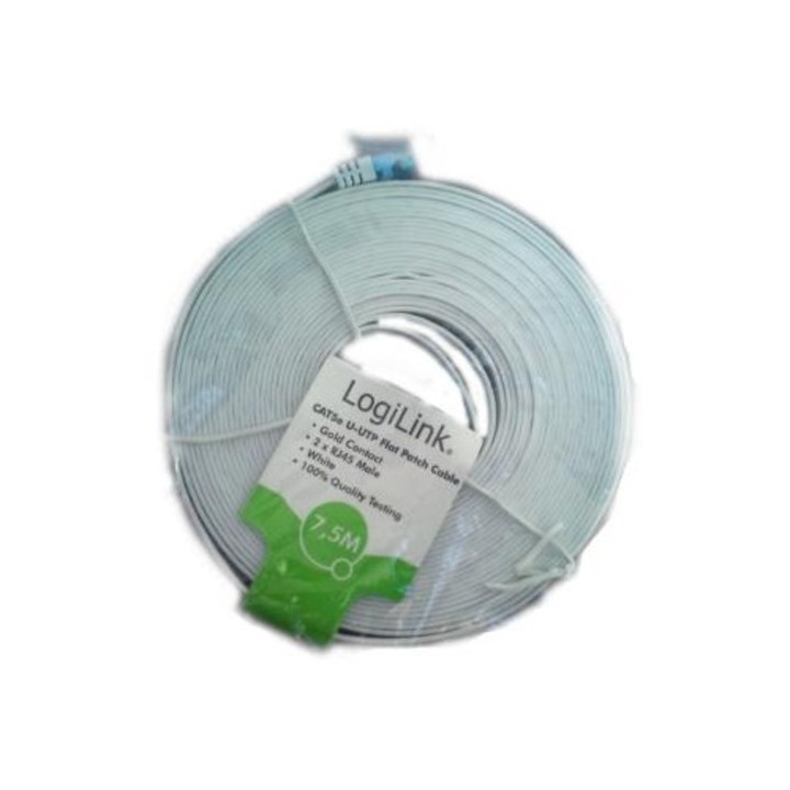 Cabluri LogiLink CAT5e U/UTP, 3m, alb, RJ-45