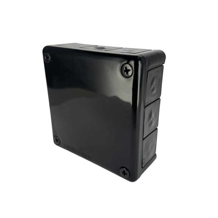 Doza de Derivatie EDO Solutions, IP55, 12 Intrari, Neagra, 118x118x46mm