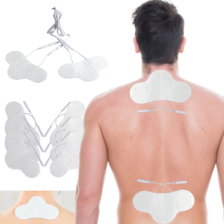 Set 2 pad-uri de inlocuire autoadezive pentru electrozi, 13x6.5cm, pentru masaj EMS si TENS