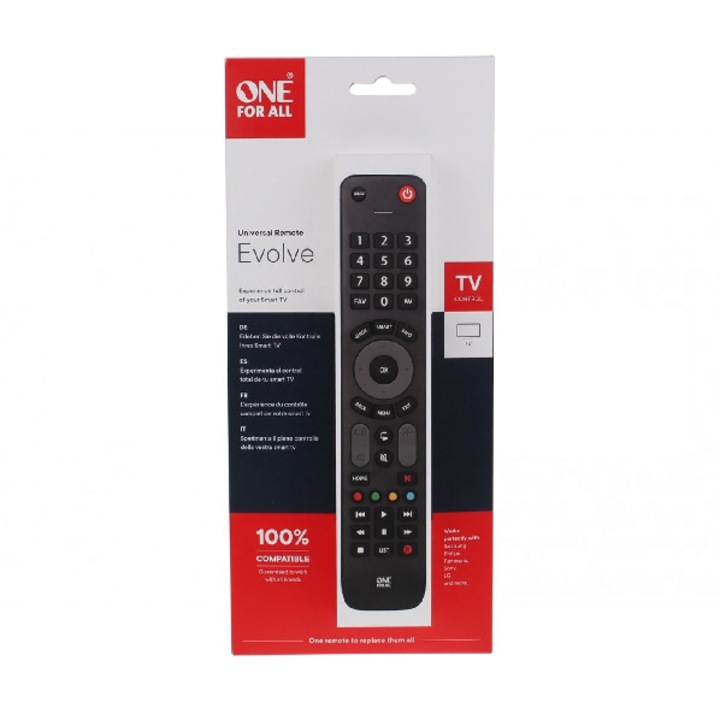 Telecomandă universală One for All URC7115, negru, 23, 2x4, 54x2, 1cm