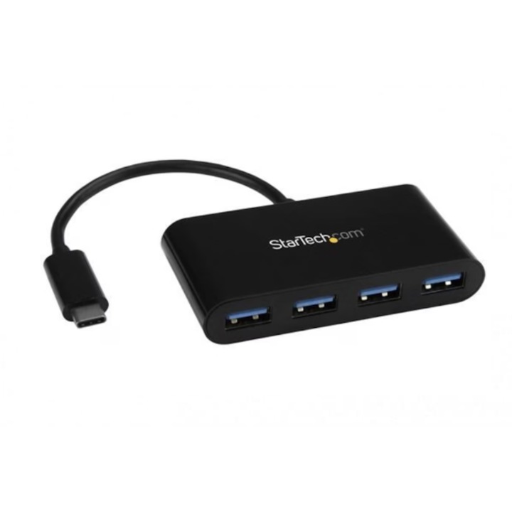 Startech USB-C hub 4x USB-A, 4x USB 3.0 Superspeed, buszról táplált, kompakt