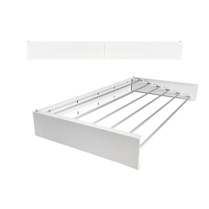 Uscător de rufe Foxydry Hide, retractabil, alb, 101 x 50 x 13 cm