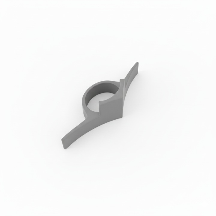 Suport pentru pagini carte, rotunjit si ergonomic, culoare gri, pozitionare pe deget pentru mentinerea cartilor deschise, cadou special pentru cititori