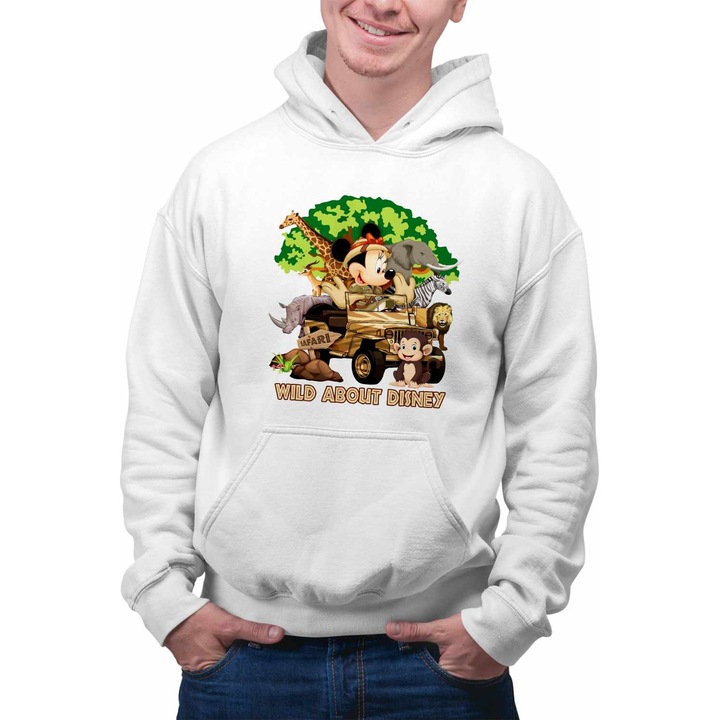 Hanorac Barbati Minnie Wild Disney Safari CoolTrend, alb, marime 3XL