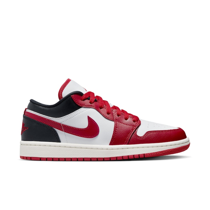 Pantofi sport Nike Air Jordan 1 Low Reverse Black Toe W, Rosu, Alb