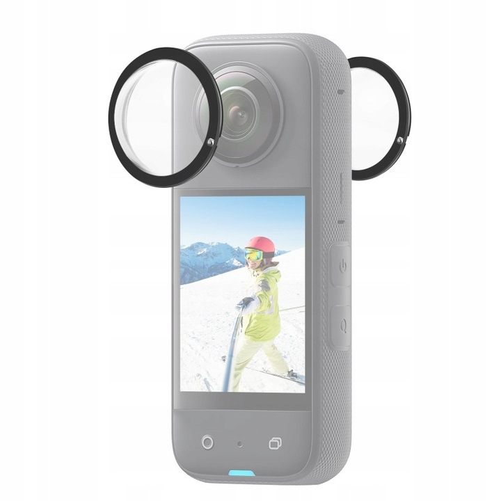 Комплект от 2 протектора за обектив Puluz за Insta360 X3, прозрачни, със стикери, аксесоари за почистване