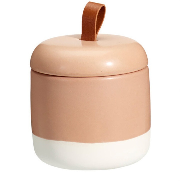 Recipient ceramic pentru dischete THE PASTELS, Ø 10 cm, roz. - roz