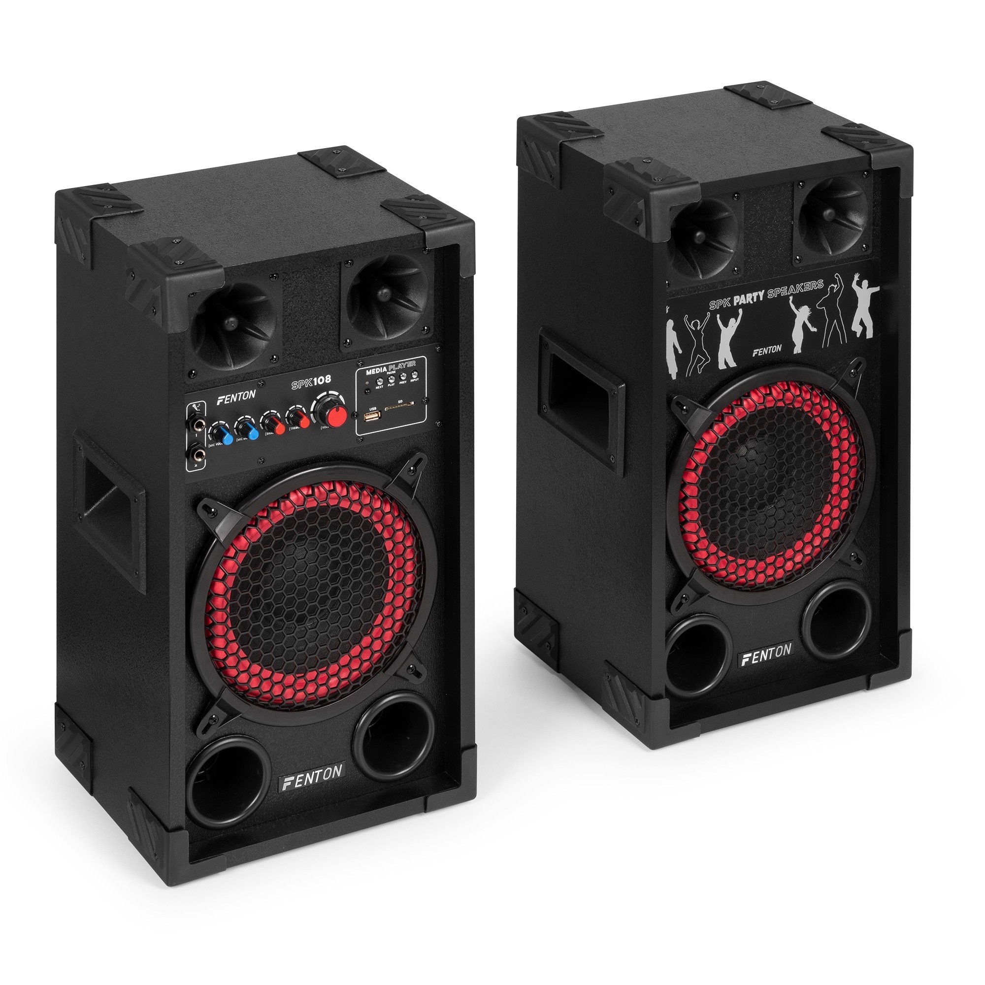 Set de boxe active + pasive Fenton SPK-108 400W (8″) (MP3 + BLUETOOTH)