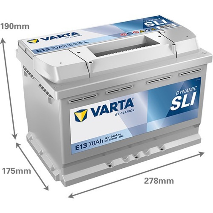 Baterie Auto Varta E13 Dynamic SLI 70Ah 12V 570409064K262