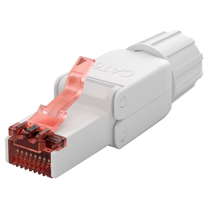 Mufa cablu RJ45 GOOBAY, CAT 6 UTP, alb