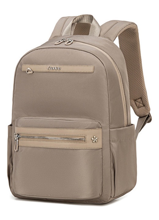 Rucsac fashion dama CHANTRIA, model CB00649, pentru laptop 14", 14.3L, bej, 40x27.5x13cm