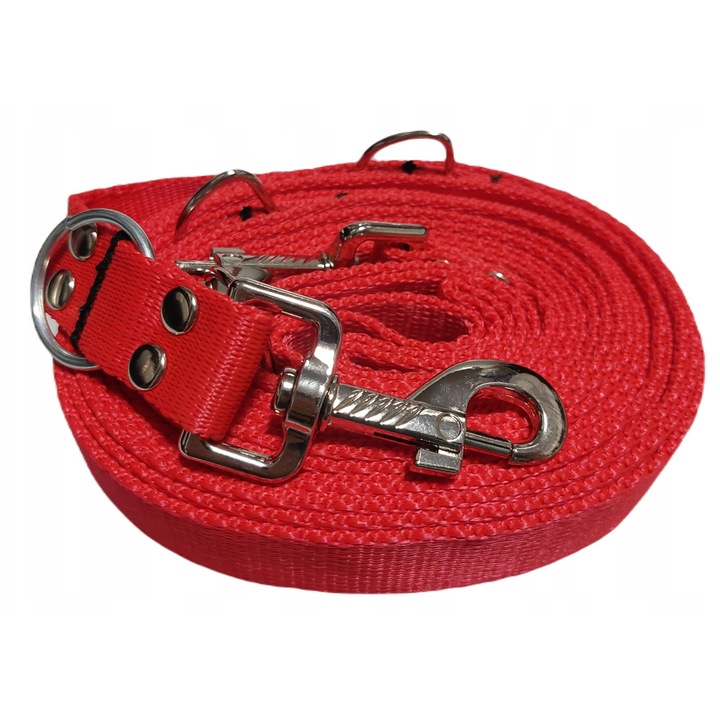 Lesa pentru caini medii Sunka, 5m, 2,5cm, rosu