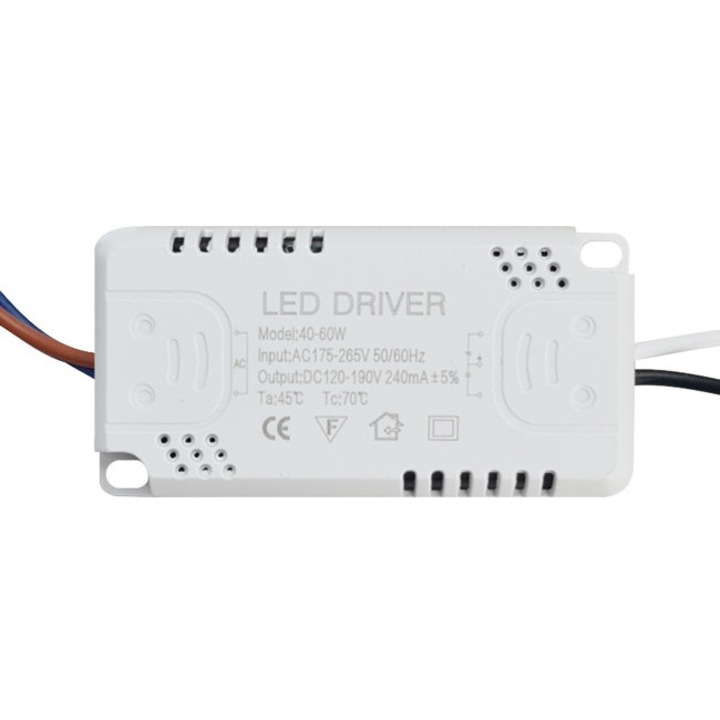 Driver LED, 40-60W, 1.7x3.6x7cm