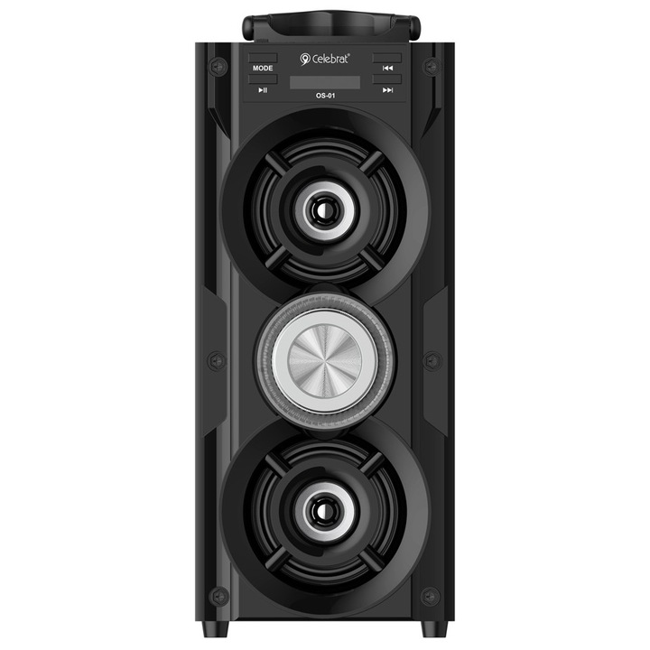 Boxa portabila CELEBRAT OS-01, Bluetooth, 10W, 1200mAh, negru, 16x14.5x37.8cm