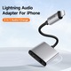 Mcdodo Lightning - Jack 3.5mm audio adapter, alumínium, szürke, 12.5cm