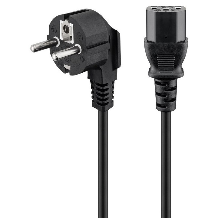 POWERTECH cablu de alimentare CAB-P031, 3x 1mm², 3m, negru